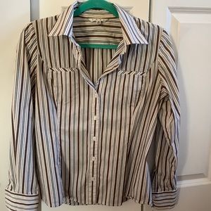CAbi striped button down shirt